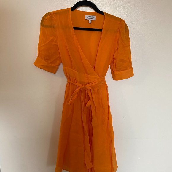 &Other Stories Puff-Sleeve Wrap Dress - Picture 2 of 4